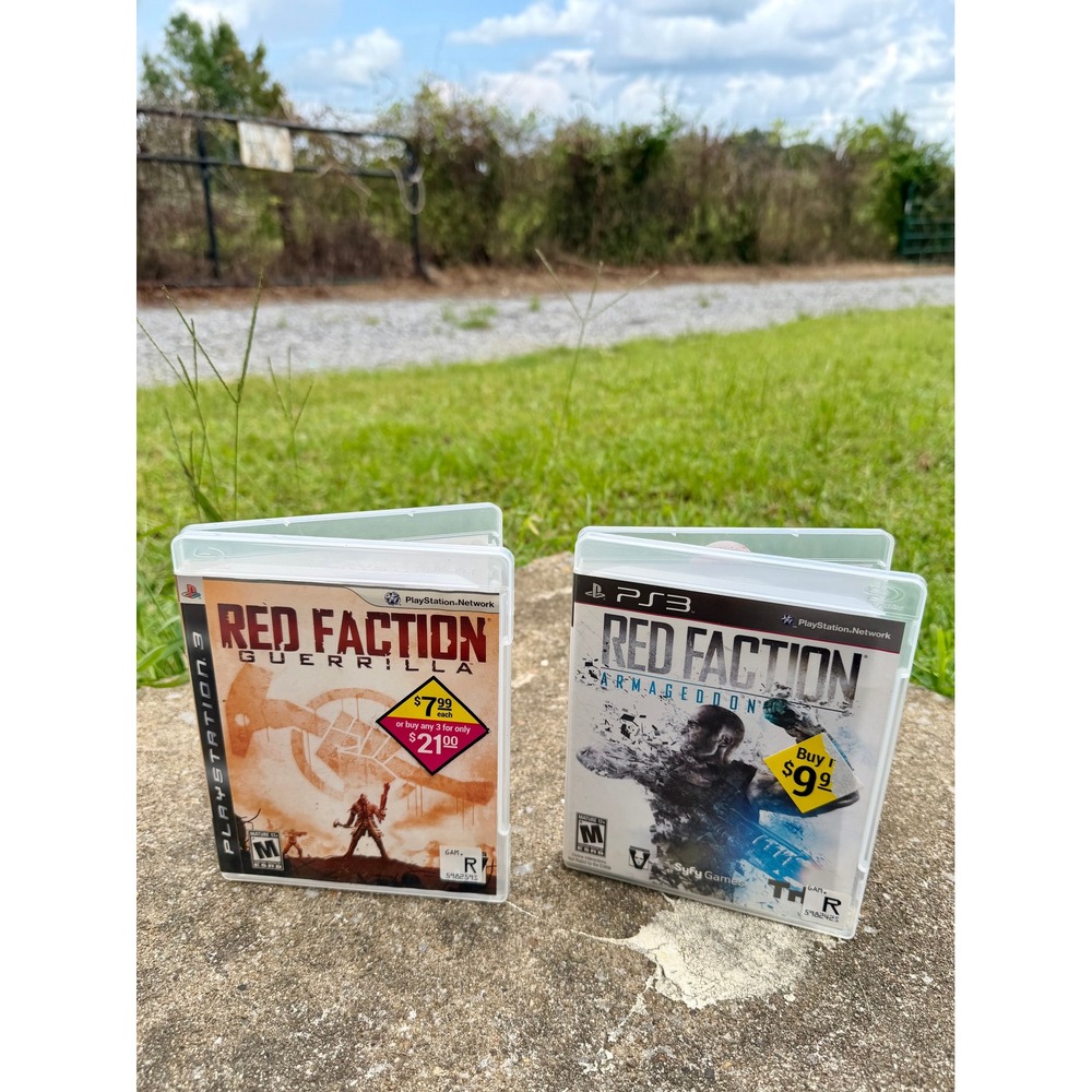 Red Faction Guerrilla & Armageddon PS3 Game Bundle Sony PlayStation 3 Lot-Tested